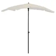 Garden Parasol Tilting Function With Crank Steel Pole Outdoor Umbrella Sunshade