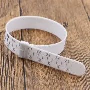 Bracelet Sizer Gauge Adjustable Wrist Measuring Plastic Circle White Hand Ring