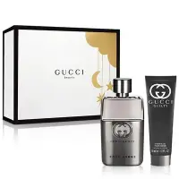 在飛比找Yahoo!奇摩拍賣優惠-Gucci 罪愛男性淡香水禮盒(淡香水50ml+沐浴精50m