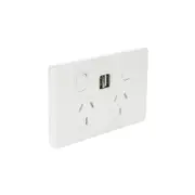 Legrand ED777USB2IWE - Double Power Point With Integrated Dual USB Charger 2.4A - Excel Life™ White