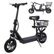 1200W Electric Scooter for Adults Foldable Scooter with Seat & Carry Basket