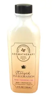 BATH & BODY WORKS BODY MASSAGE OIL AROMATHERAPY STEEPED INVIGORATION 4 0Z NEW