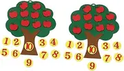 ANDRESLAD Toddler Toy Digital Cognitive Pairing Non-Woven Tree Material Kit 1-10 Counting Bright Colors Wall Decor and Early Learning Random Style