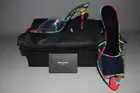 NIB YSL Saint Laurent Flower Lolita Transparent Heels sz 38-39.5 Slide Sandals