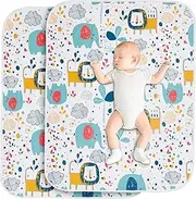 DAWNTREES 2 Pack Baby Waterproof Bed Pad,80×100cm Washable & Reusable Mattress Protector for Bed Wetting & Incontinence, Soft & Absorbent Underpad for Babies, Toddlers, Kids & Adults