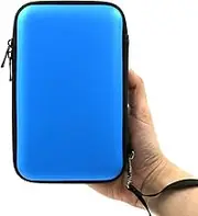 ADVcer 3DS Case, EVA Waterproof Hard Shield Protective Carrying Case with Detachable Hand Wrist Strap for Nintendo New 3DS XL, New 3DS, 3DS XL, 3DS, 3DS LL or 2DS XL or DSi, DS Lite (Blue)