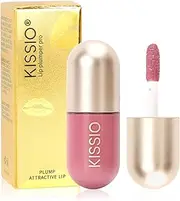 [KISSIO] Lip Plumper,Color Lip Plumper Gloss,Lip Enhancer,Plant Extracts Plumping Lip Serum,Moisturizing Lip Gloss for Fuller Lips & Hydrated Beauty Lips 5.5ml,02 Fig tea