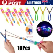 10-50X Led Glow Stick Shooters Helicopter Rocket Flying Toy Flash Light Fun Game