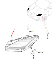 JAGUAR E-PACE X540 Front Left Headlight RHD J9C5248 NEW GENUINE