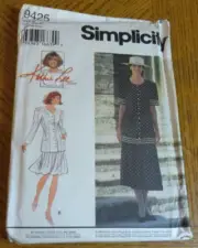 Simplicity Pattern 9425 Ms KATHY LEE COL 2-Pc Dress - Pull-on Skirt/Jacket 20-24