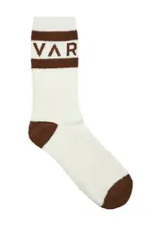 Varley Spencer Logo-intarsia Chenille Socks - Cream S/M (UK 10-12 / M)