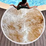 Popular Round Tassel Beach Towel 150 * 150cm Bathrobe Beach Absorbent Shawl Customized