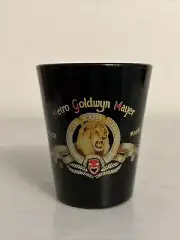 METRO GOLDWYN MAYER BLACK SHOT GLASS (BRAND NEW)