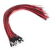 3mm LED Diode Light, 24 Pcs 9-12V Pre Wired LED Lights Bulb Orange Light