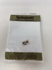 Wondercale Springmaid White No Iron Percale Standard 2 Pillow Cases Vintage NEW