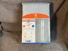 Huntington Home Kids grey pocket curtains 27x83 2 panel filters 85% Rod Pocket