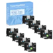 8PK for Brother TZ131 TZe131 1/2'' Black on Clear Tape P-touch PT-200 Label