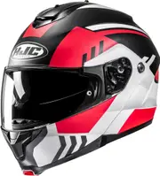 HJC C91N Kaon Helmet, black-white-red, Size L for Men Black White Red