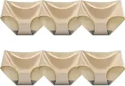 [HEJIGOOD] 6 Pieces Women's Bikini Ice Silk Panties Mid Waist Full Coverage Knickers Summer Silky Tactile Touch M-XXL