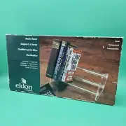 NOS Vintage ELDON Clear Acrylic Desktop Bookshelf Book Storage CD Rack Unused