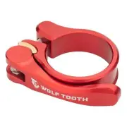 Wolf Tooth Seatpost Clamp Quick Release - 38.6mm Aluminum, M5 Bolt, Red