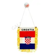 Croatia Mini Banner / Croatia Flag / Double Sided Mini Croatia Car Window Flag