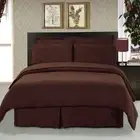 1200 Thread Count 100% Egyptian Cotton Bed Sheet Set FULL Chocolate Solid