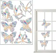 Suncatcher Window Sticker, 3D Butterfly Pattern Decals, Reflective Window Hummingbird Sticker, Rainbow Effect Glass Stickers with Strong Adhesive Perfect for Bedroom Windows Door