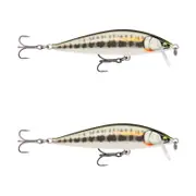 2x Rapala 9.5cm Countdown Sinking Hardbody Balsa Fishing Lures - Gilded Minnow