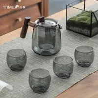 在飛比找ETMall東森購物網優惠-time當鋪高溫耐熱功夫茶具玻璃壺