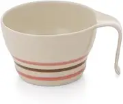Maruritamaki Soup Bowl with Handle, Convenient Storage, Soup Cup (Red Line, 1 Piece)