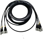 VJSUWI 4C Fiber Optic Connection Cable Armoured 150-300m200m 5mm LC-LC SC-SC FC-FC 4 Core Jumper Single Mode SM External Black 4 Fibres (200 m LSZH LC-LC)