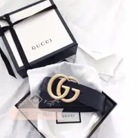 在飛比找蝦皮購物優惠-【櫻雪二手】GUCCI金色logo雙G頭皮帶4公分寬