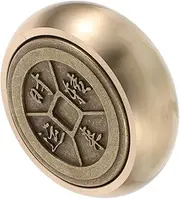 Solid Brass Paperweight Chinese Calligraphy Decor Vintage Office Paperweight for Desk