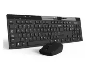 Wireless Keyboard and Mouse Combo 2.4GHz Full Sized Ergonomic Computer Keyboard