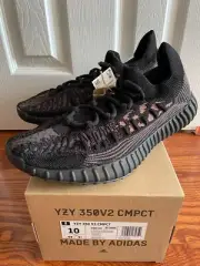 Adidas Yeezy Boost 350 V2 CMPCT Slate Carbon Size 10 HQ6319 NEW Black