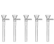 5x/set 4.5" One Piece Downstem & 14mm Bowl for Hand Pipe Hookah Smoking Pipes