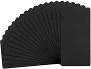 uxcell 20-Pack Anodized Aluminium Laser Engraved Mount Metal Plate 3x1.6x0.06 Inch with Self Adhesive Engraver Blank Anodized Aluminum Sheets for DIY Laser Printing/Home/Office[Black]