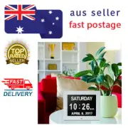 8 INCH DIGITAL CLOCK Calendar Date Day Time Clock Auto Dimming 5 Languages Clock