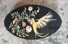 24" x 15'' oval black Marble coffee Center wall panel Table Top Inlay lapis
