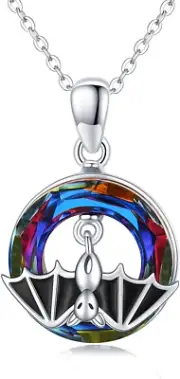 Frog/Bat/Mermaid/Giraffe Tree of Life Necklace for Women, 925 Sterling Silver Au