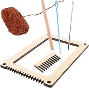 KAILIKETIY 1Set Mini Wooden Weaving Loom Kit for Handcraft for Early Learning Creative Cognitive Weaving Activity Safe Fun DIY Weaving Crafts for Various Ages