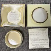 Framework Miniature Needlework Trinket Box Round Soft Yellow 3” New UK