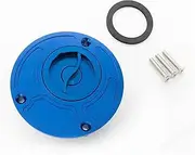 Motorcycle Engine Oil Filler Cap CNC Aluminum Motorcycle Fuel Tank Cap Gas Cap Cover For Yamaha FZ6 FAZER 2004-2011 Motorcycle Gas Fuel Tank Cap Cover Keyless(Blue)