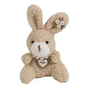 DIY Cartoon Plush Heart Rabbit Doll Toy Keychain Cute Bag Pendant Charm Car Keyring for Women Girls Jewelry Making Gif