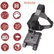 NV8160 1080P IR Night Vision Hunting Binoculars Digital Head Mount With Battery