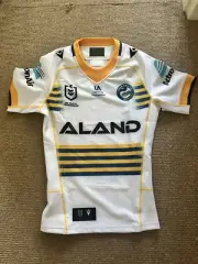 Parramatta Eels 2023 Away NRL Player Issue Jersey with GPS Pocket Size Small