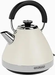 Morphy Richards Venture Cream Pyramid Kettle - 1.5L - 3kW - Rapid Boil - 100132