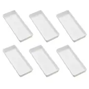 6x Madesmart Large Wide Interlocking Bin Storage Home Organiser 39x16cm White