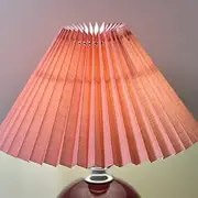 E27 Lampshade Anti Dazzling Table Lamp Shade Fabric for Bedroom Office (Pink lampshade)